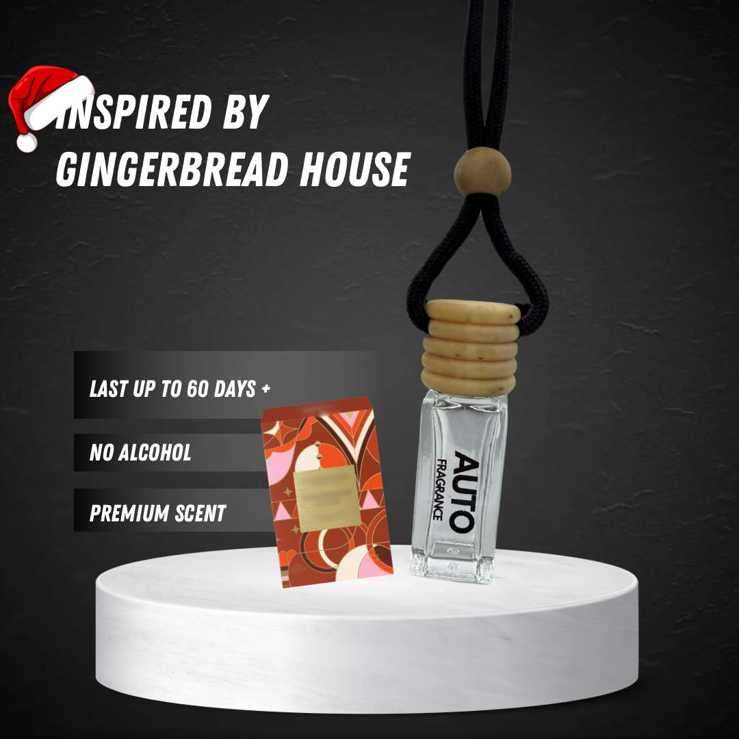 Ginger Bread House Inspired Car Air Freshener | Spicy Scent