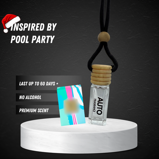 Pink Orchid & Rhubarb Car Air Freshener | Pool Party Scent